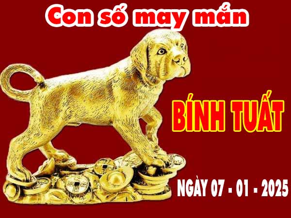 Cặp số đẹp may mắn tuổi Bính Tuất ngày 7/1/2025 thứ 3 hôm nay