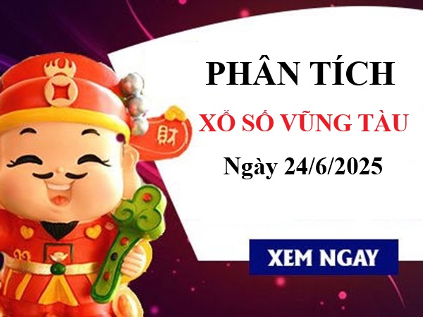 Thống kê số đẹp xổ số Vũng Tàu ngày 24/6/2025 thứ 3
